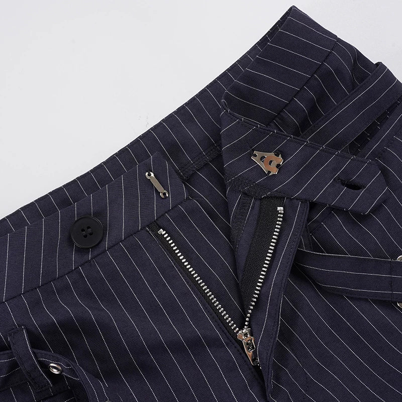 LaPose - Unknown Pinstripe Low Rise Trousers