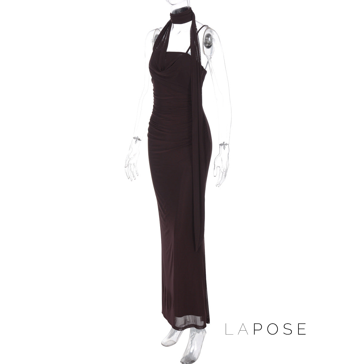 Valentine Strapless Mesh Midi Dress [K9XX6EJW]