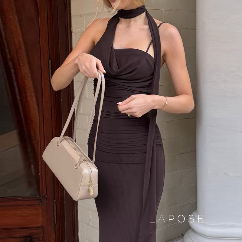 Valentine Strapless Mesh Midi Dress [BEBIY9EN]