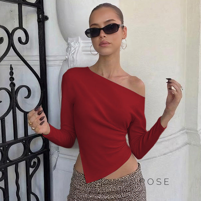 Valkyrie Asymmetric Slit Top [Q8A8FRCQ]