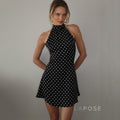 Vanessa Halter Polka Dot Mini Dress