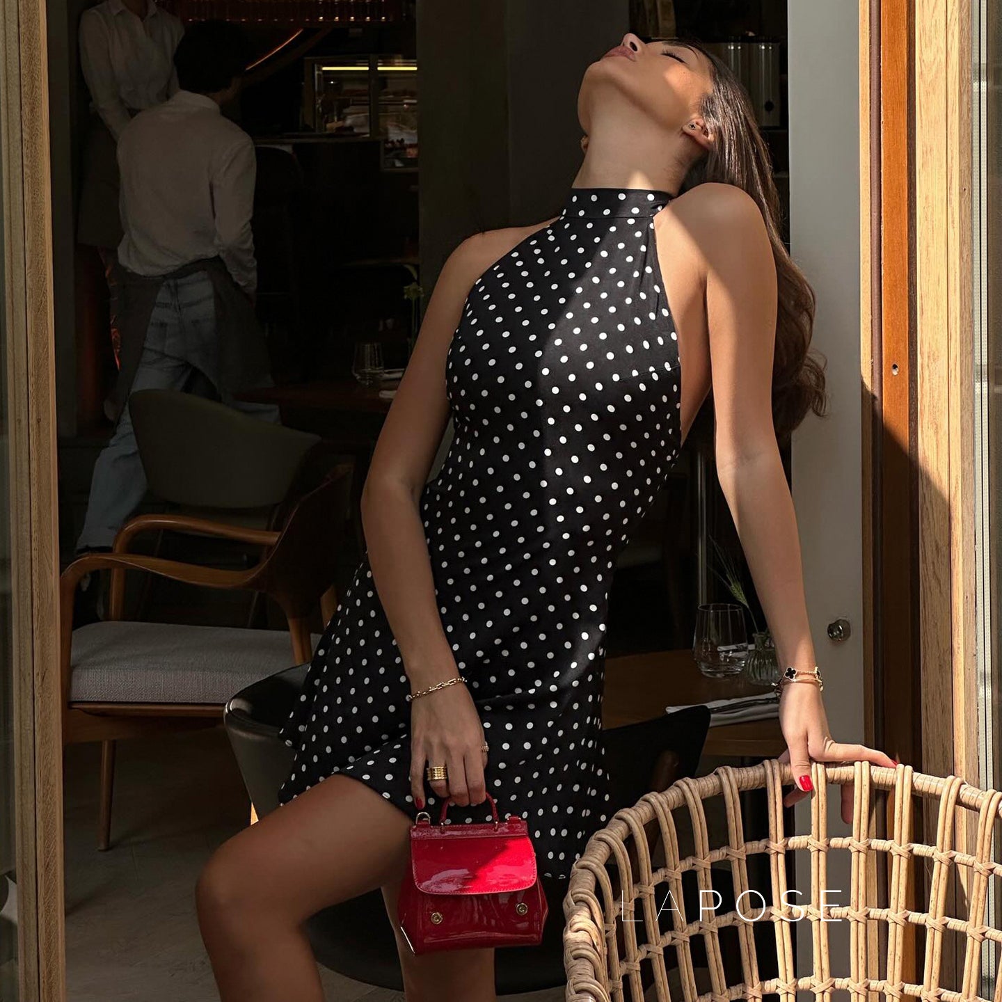 Vanessa Halter Polka Dot Mini Dress