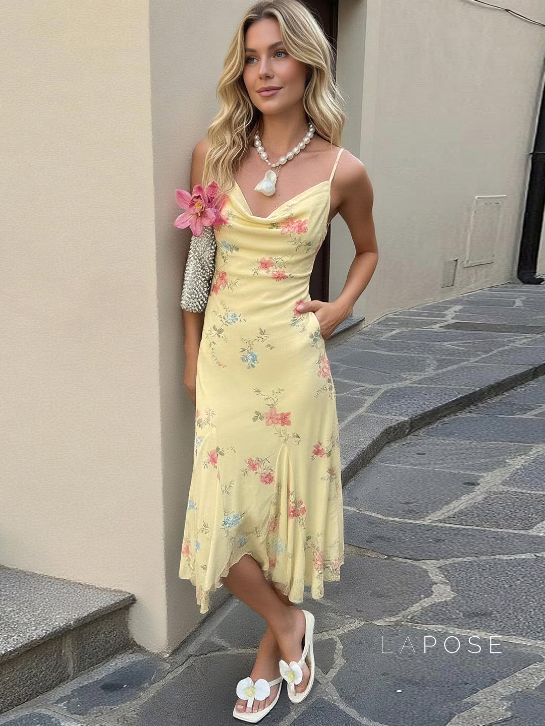 Vanna Botanical Print Maxi Dress [UVA7UUX4]