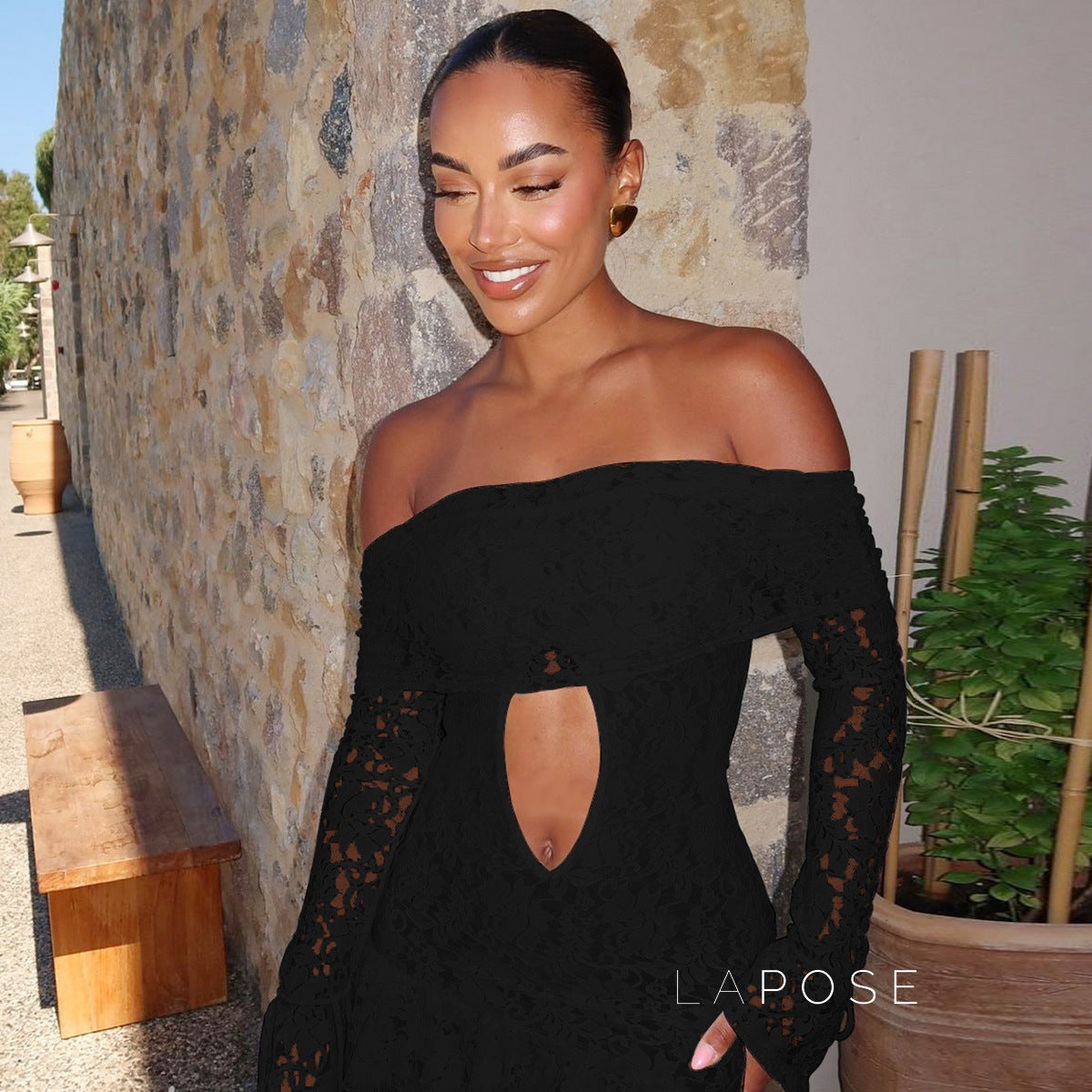 Varnika Off Shoulder Lace Mini Dress [16EKZ45Y]