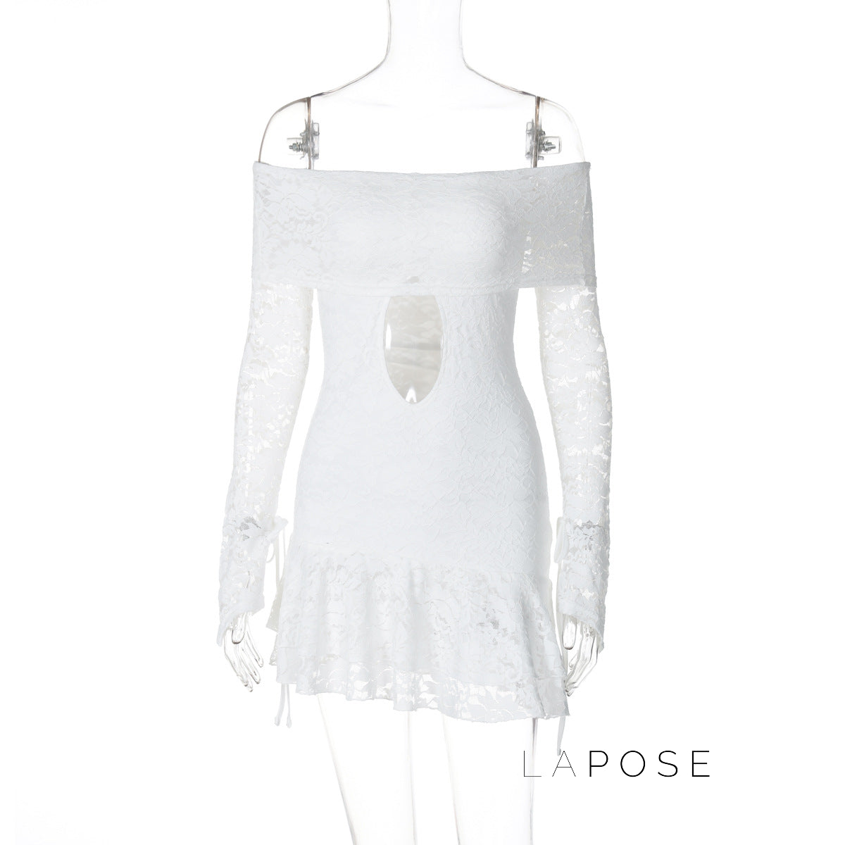 Varnika Off Shoulder Lace Mini Dress [DM1W286Q]