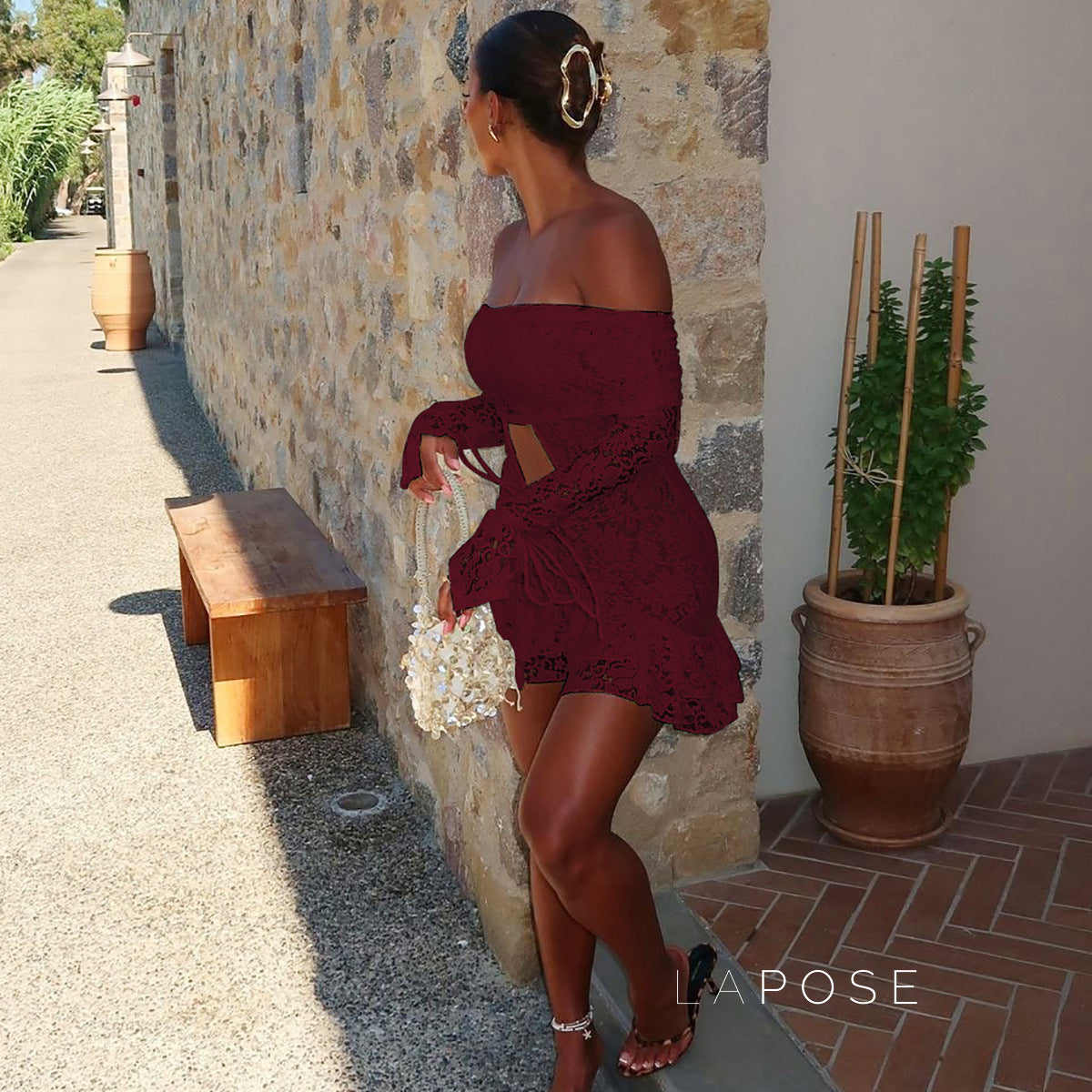 Varnika Off Shoulder Lace Mini Dress [5BYTGOLS]