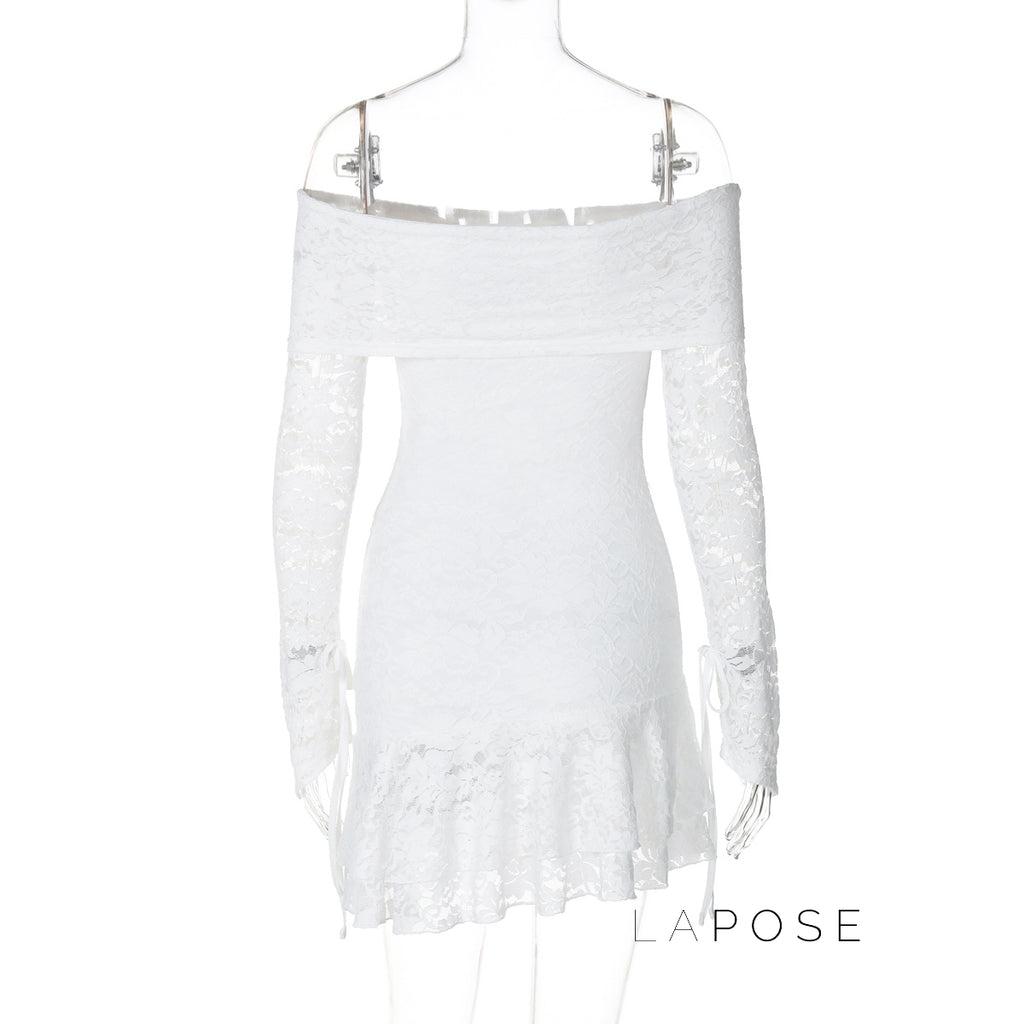 Varnika Off Shoulder Lace Mini Dress [VRC9SY7S]