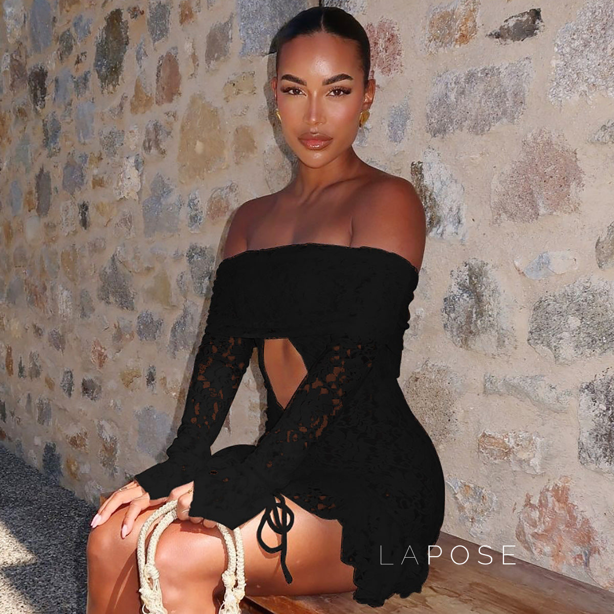 Varnika Off Shoulder Lace Mini Dress [ANVZ4D1B]