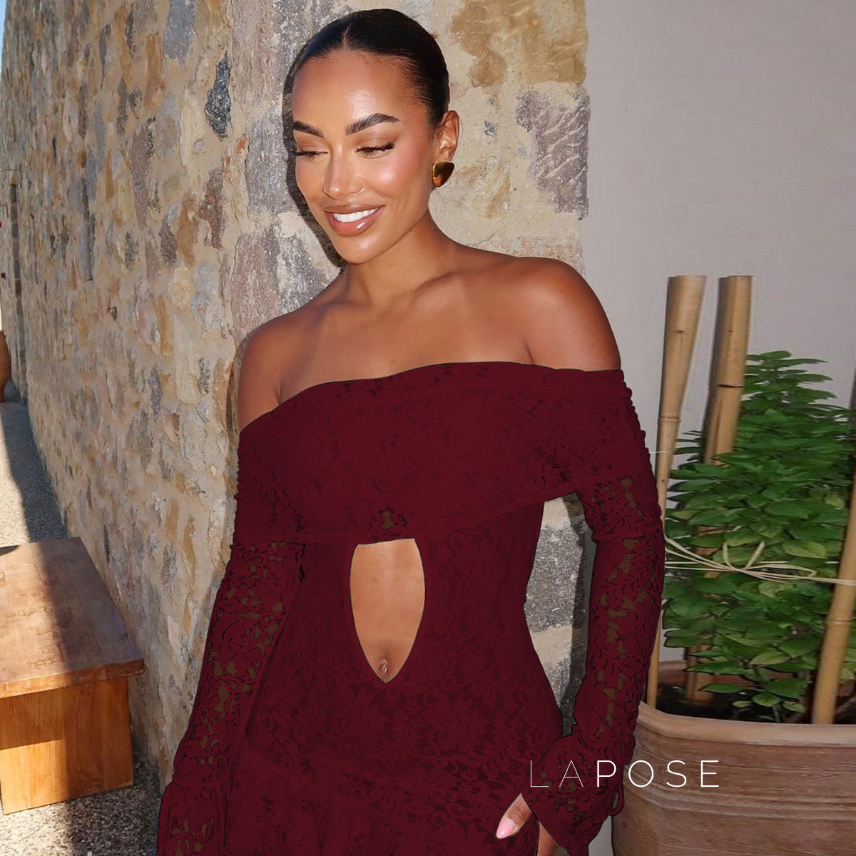 Varnika Off Shoulder Lace Mini Dress [PBGE2GWT]