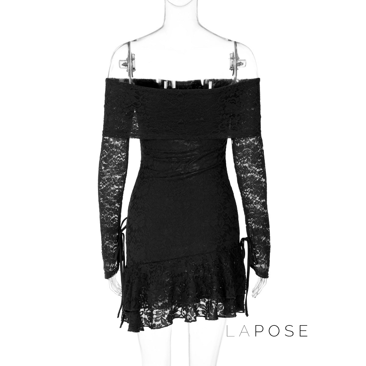 Varnika Off Shoulder Lace Mini Dress [HERVSODM]