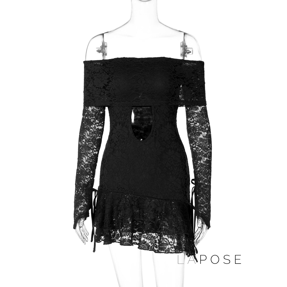 Varnika Off Shoulder Lace Mini Dress [UY09M9MO]