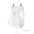Varnika Off Shoulder Lace Mini Dress [W8JRPN3U]