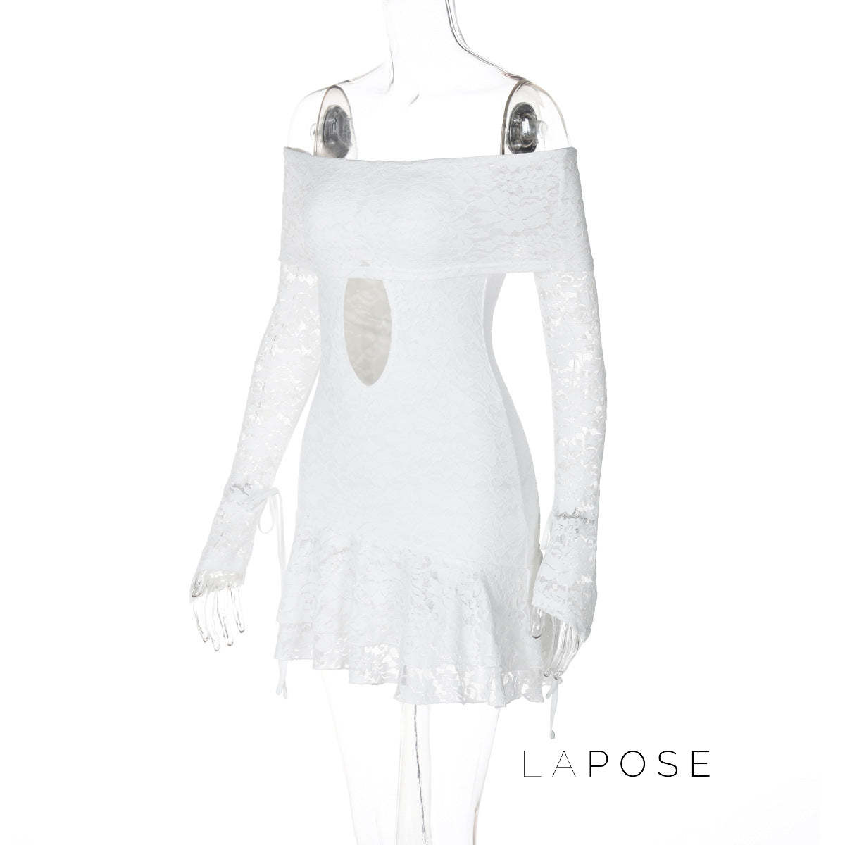 Varnika Off Shoulder Lace Mini Dress [W8JRPN3U]