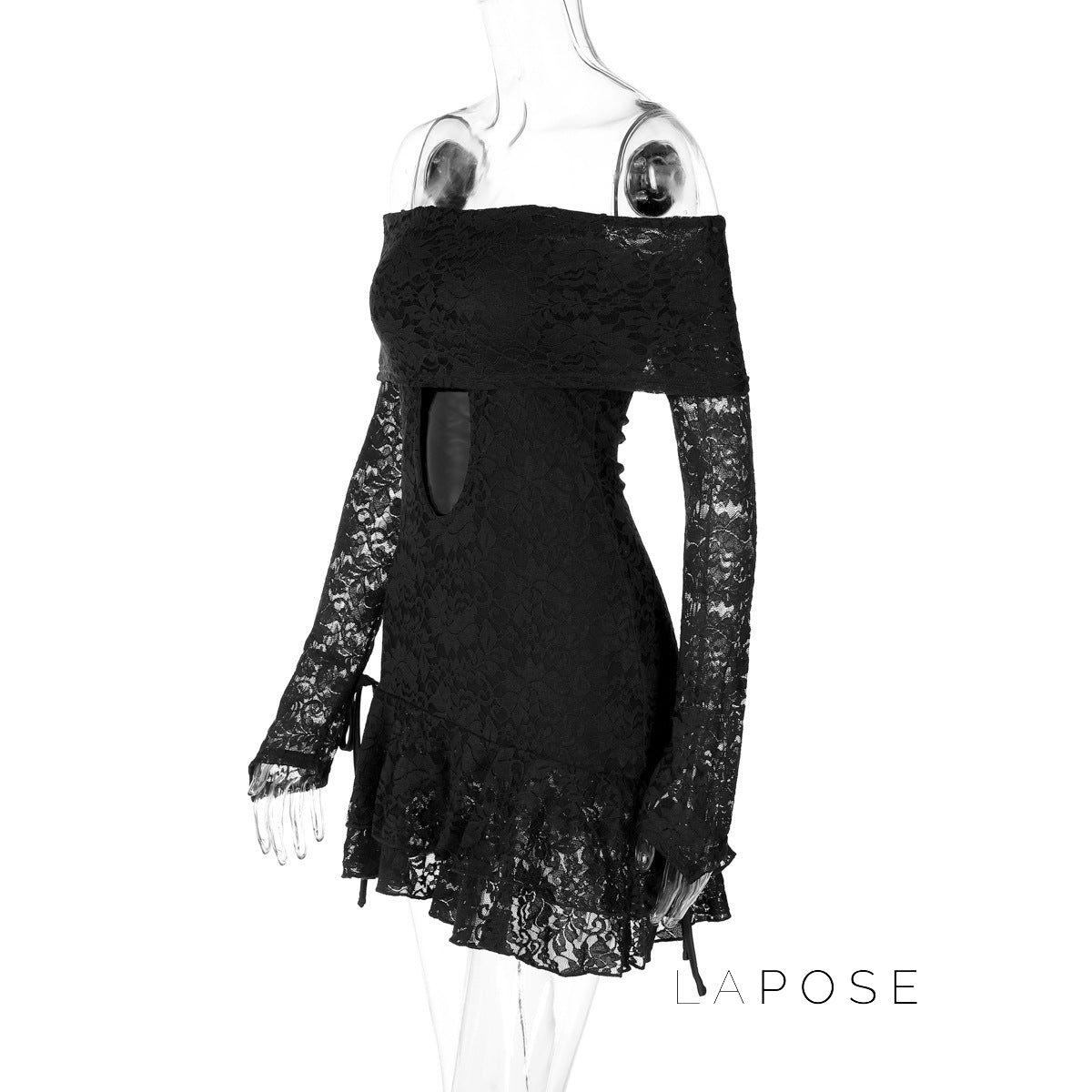 Varnika Off Shoulder Lace Mini Dress [VRB6M9KD]