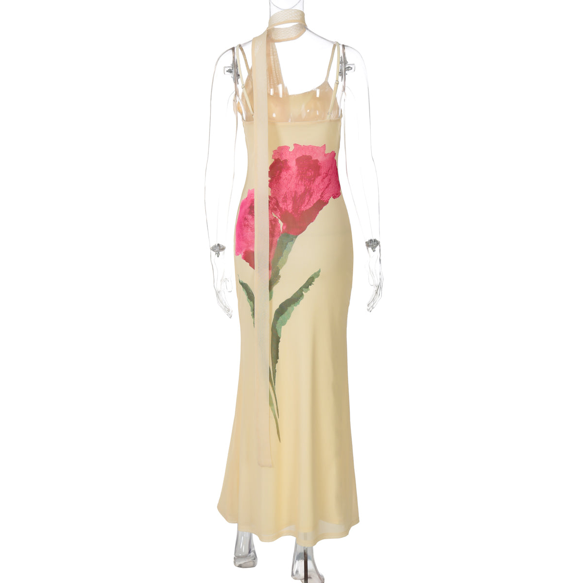 Vivian Floral Halter Maxi Dress