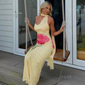 Vivian Floral Halter Maxi Dress