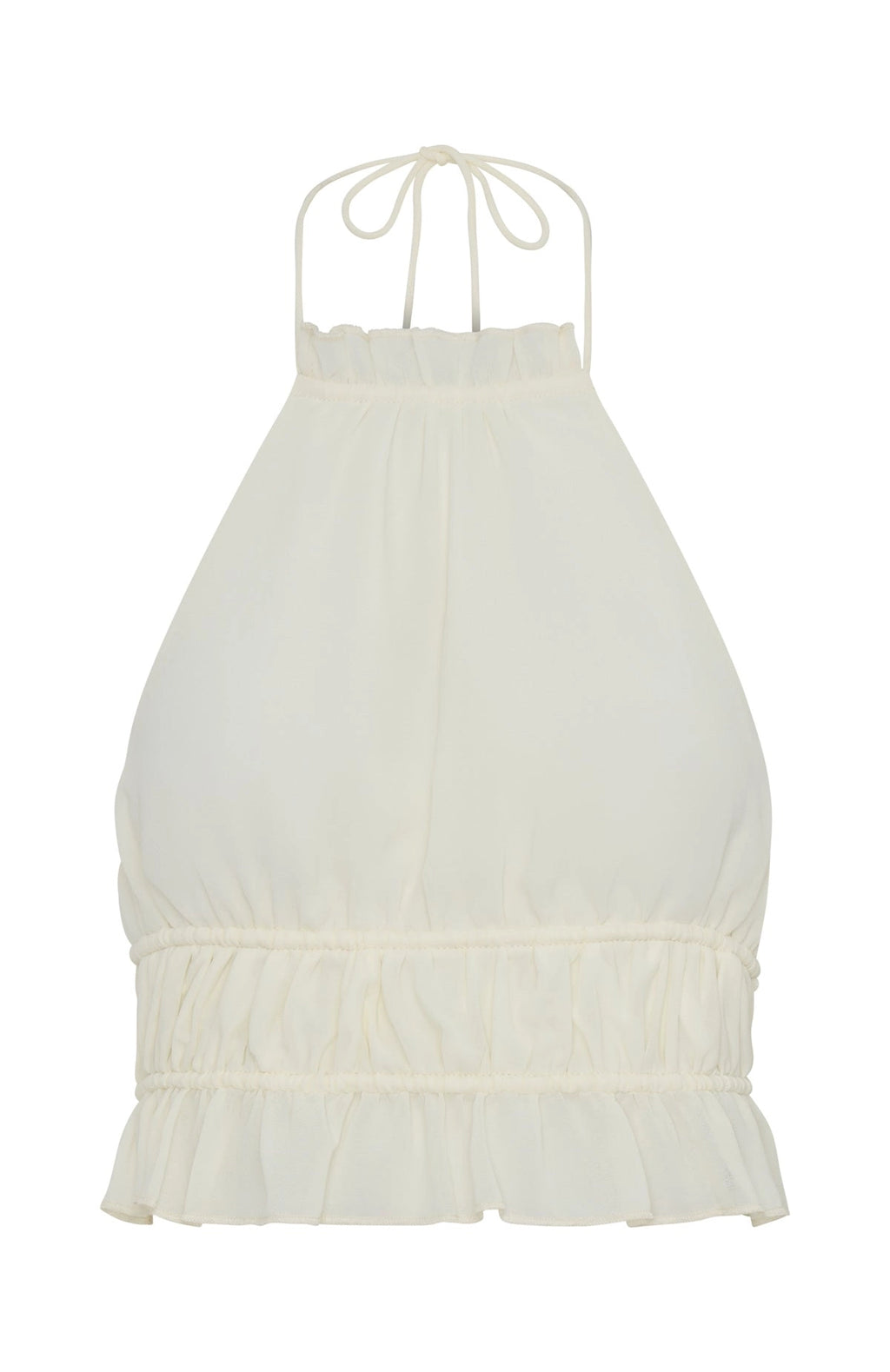 LaPose Wanda Ruched Halter Top