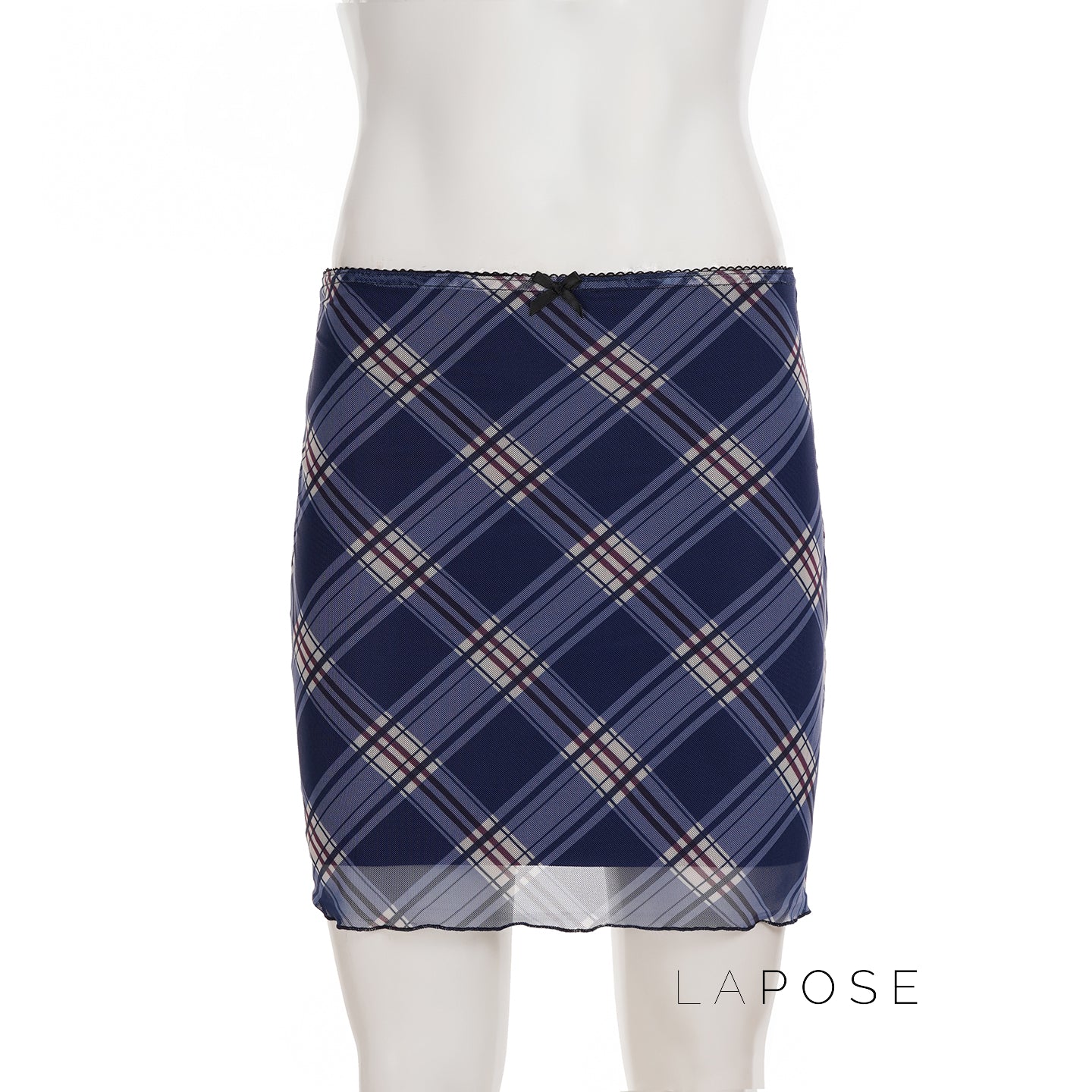 Westlyn Plaid Mesh Mini Skirt [06YHDMLL]