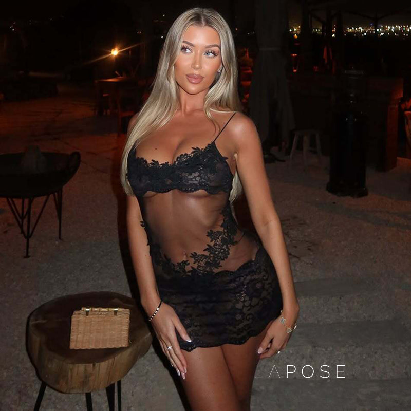 Whitleigh Lace Mesh Mini Dress [J24BMITL]