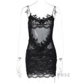 Whitleigh Lace Mesh Mini Dress [4ZBYLSOH]