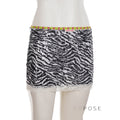 Whitleigh Zebra Sequin Mini Skirt [RRWX5F2B]