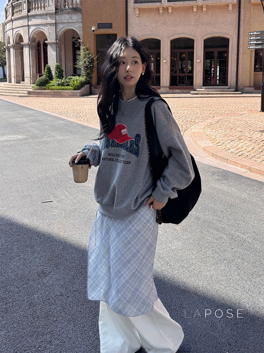 Whitley Plaid Midi Skirt [IZVH76WH]