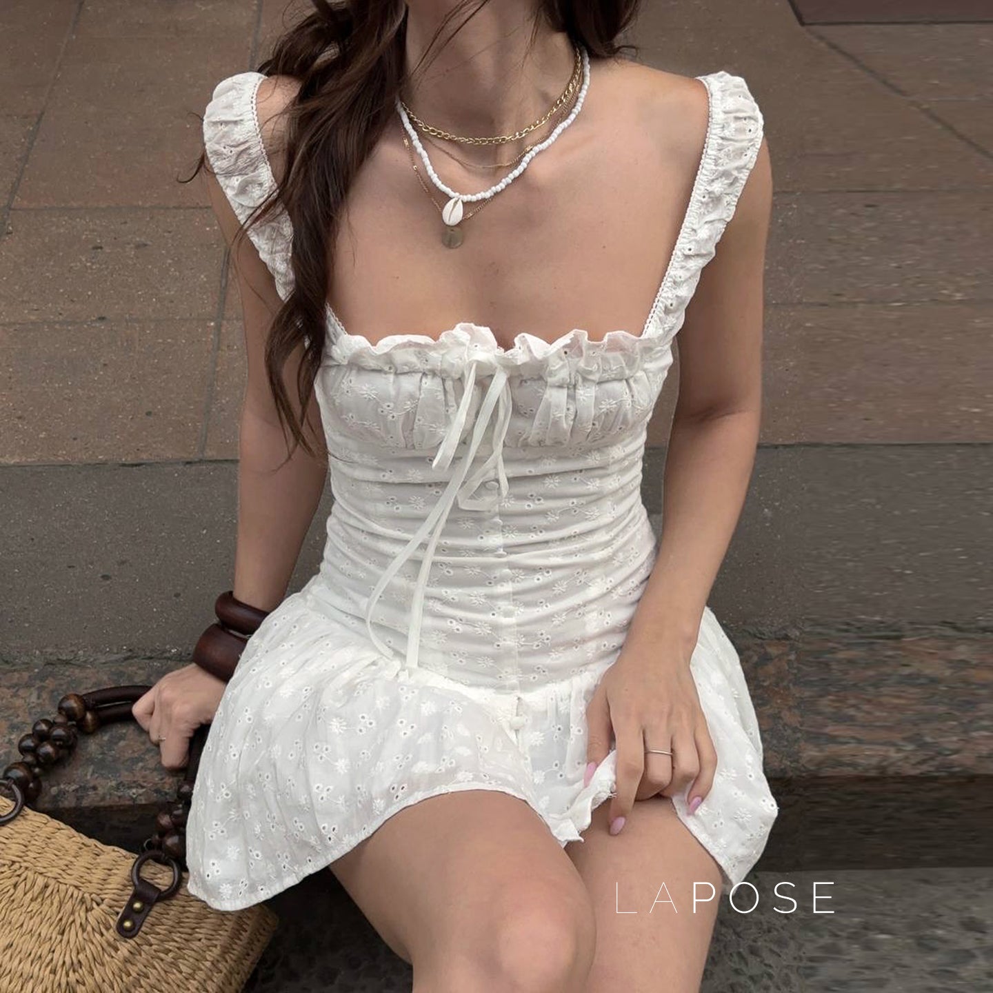 Wilhelmina Floral Jacquard Mini Dress