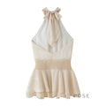 Winter Halter Satin Mini Dress [UOHGM8NW]