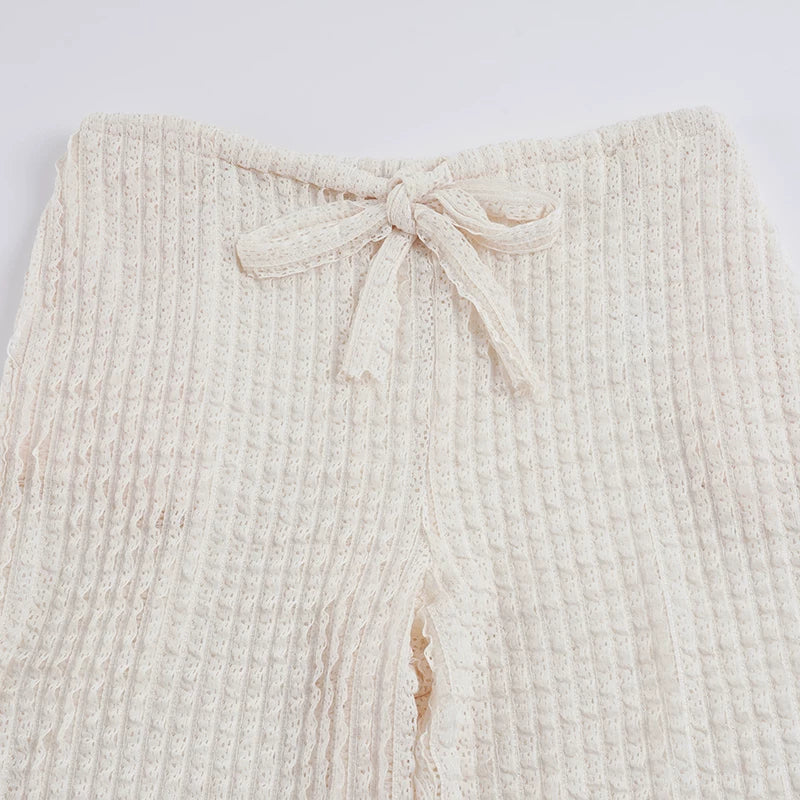 LaPose - Yanelis Textured Wide Leg Pants