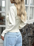 Yanelis V-Neck Knit Cardigan [O9LKFL28]