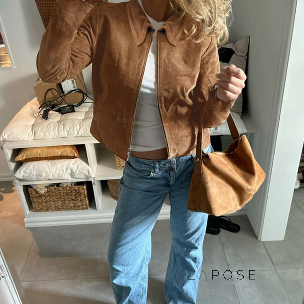 Yanelly Lapel Cropped Jacket [FFSES9PK]