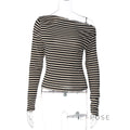 Yanely Striped Square Neck Knit Top [AEBPCJBH]