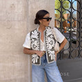 Yaneth Embroidered Crop Vest [6GK4IOUX]