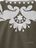 Yaneth Embroidered Crop Vest [1CRPDBPU]
