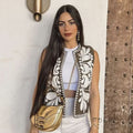 Yaneth Embroidered Crop Vest [XA3FK600]