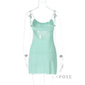 Yaneth Lace Mesh Mini Dress [JZ9APJCB]
