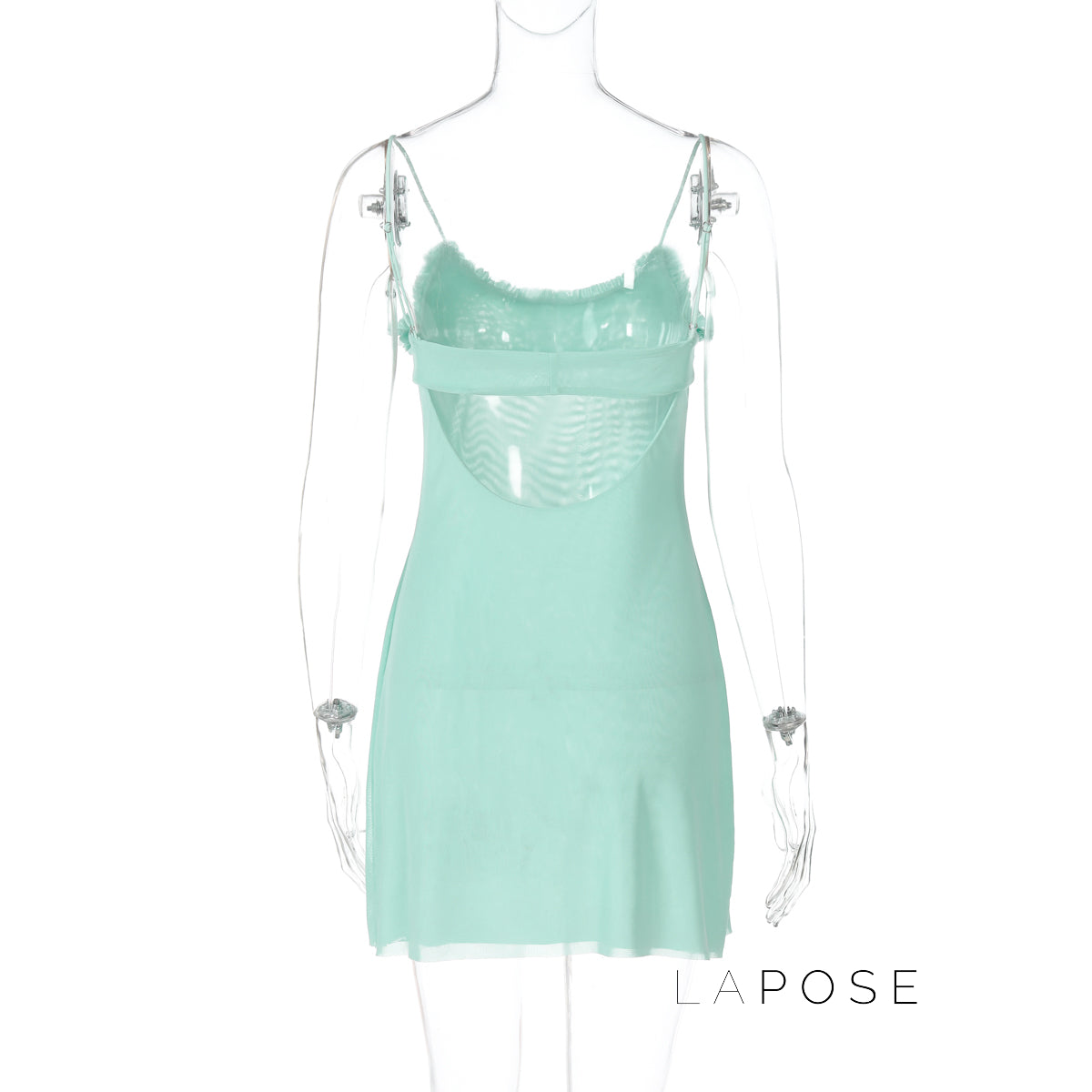 Yaneth Lace Mesh Mini Dress [JZ9APJCB]