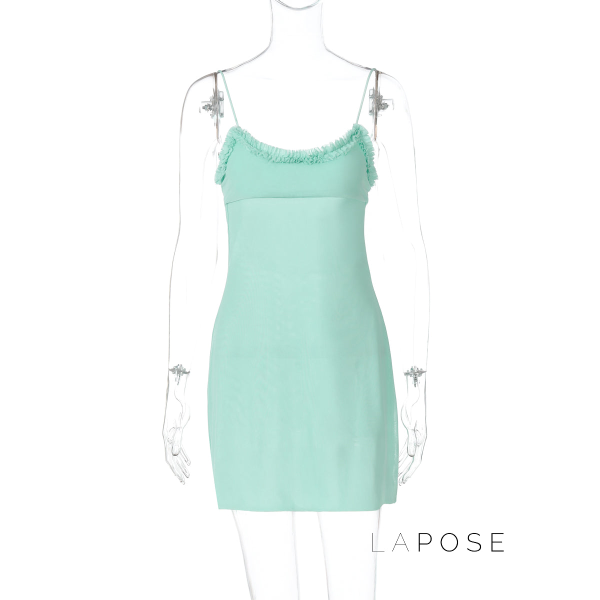 Yaneth Lace Mesh Mini Dress [SW1IQST1]