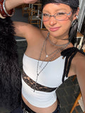 Yaneth One-Shoulder Lace Camisole [UXRN1FZI]