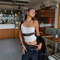 Yaneth One-Shoulder Lace Camisole [0E9HNXZU]