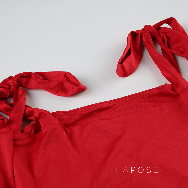 Yara Backless Bow-Tie Top [9C8137O7]