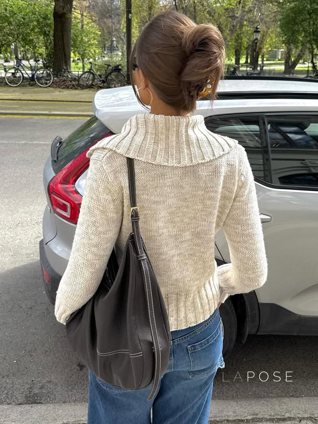 Yasmeen Cropped Collared Sweater [L82OHKFC]