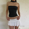 Yasmine Ruched Tie Crop Set