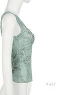 Yehudis Twisted Floral Mesh Top [X4UL5UNQ]