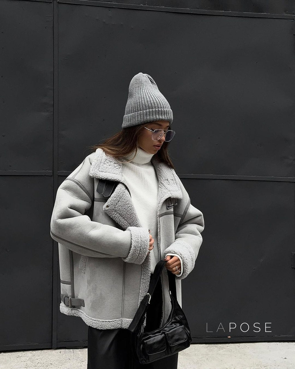 Yessenia Spliced Faux Fur Moto Jacket [GO0U60UP]