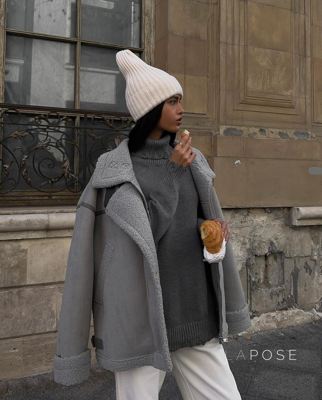 Yessenia Spliced Faux Fur Moto Jacket [XQSBT2US]