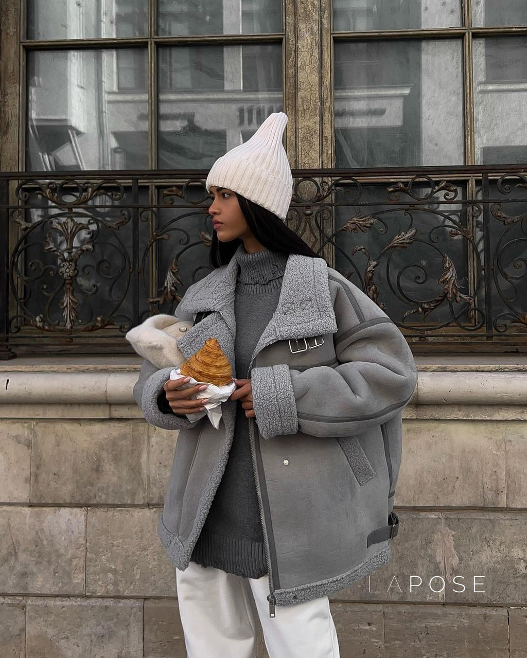 Yessenia Spliced Faux Fur Moto Jacket [TR765CAJ]
