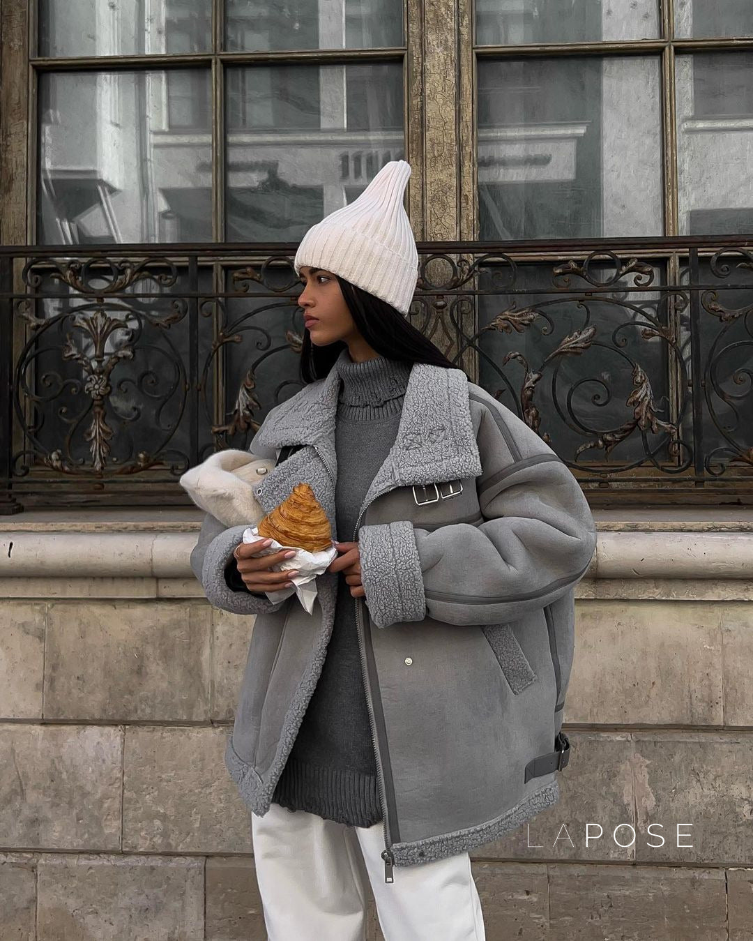 Yessenia Spliced Faux Fur Moto Jacket [TR765CAJ]
