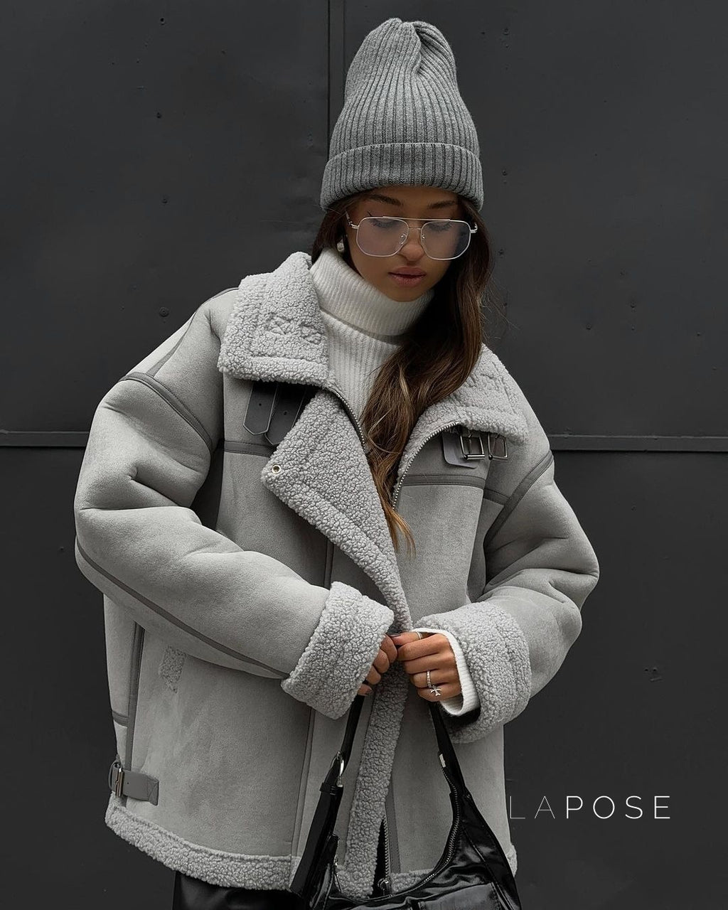 Yessenia Spliced Faux Fur Moto Jacket [WF3CNDU3]