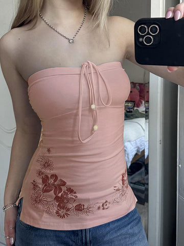 Yoana Floral Bow Tube Top [7IXQL6DQ]